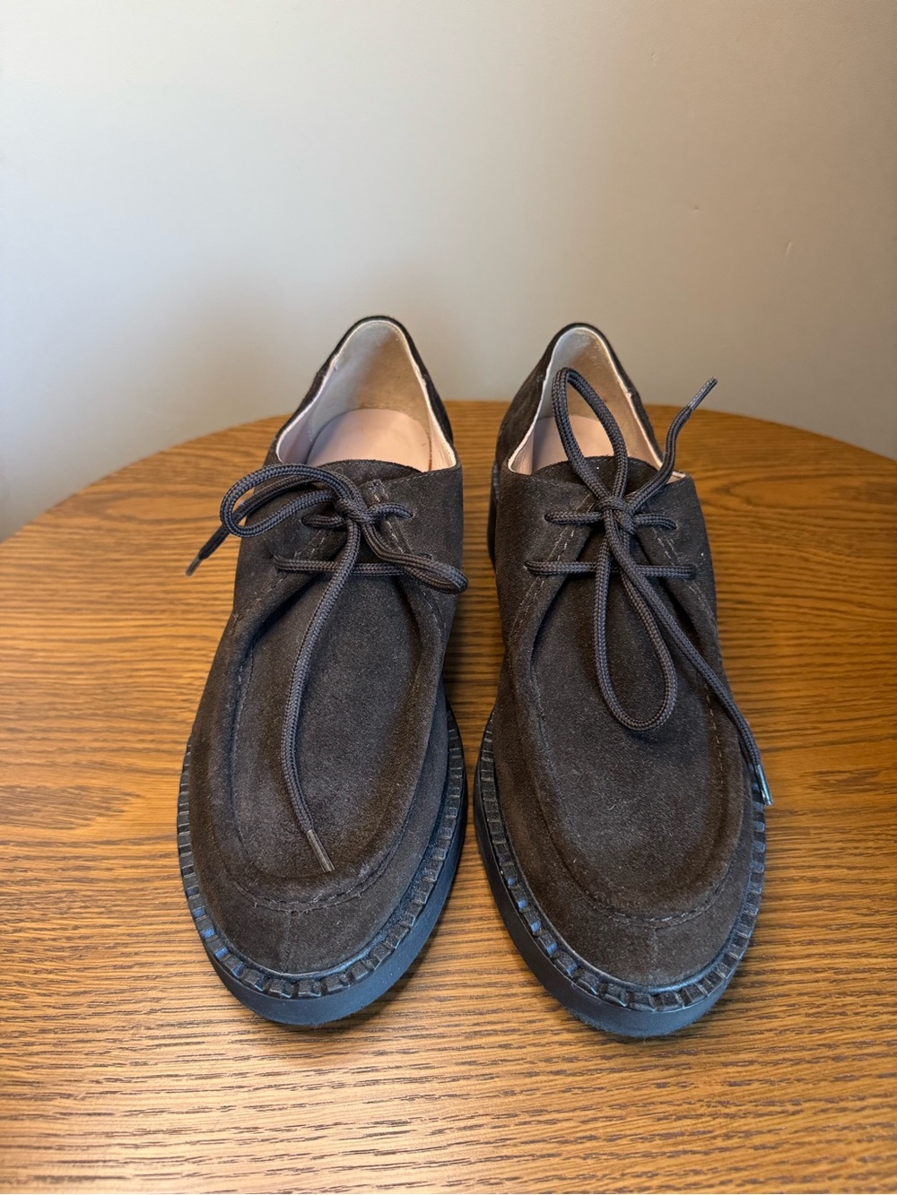 Women’s Ferroni Made in Italy Brown Suede Lace-Up Oxford Shoes